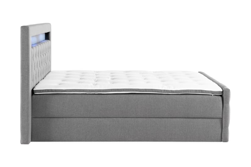 Francisco sengepakke 160x200 med opbevaring - Grå - Komplet sengepakke - Seng med opbevaring