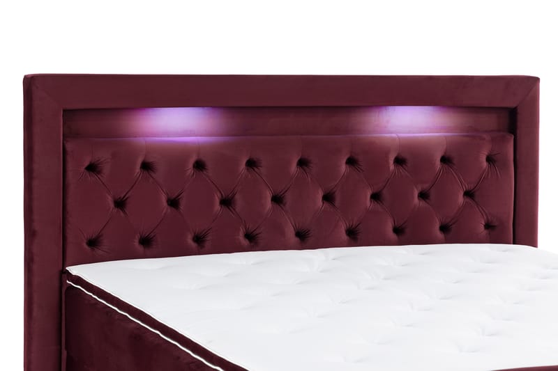 Francisco sengepakke 160x200 med opbevaring - Rød - Komplet sengepakke - Seng med opbevaring