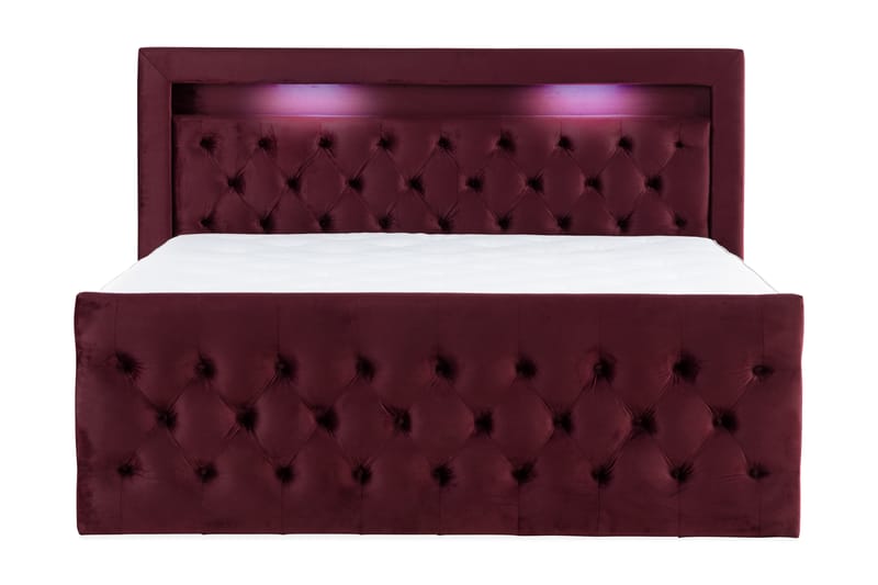 Francisco Sengepakke 160x200 med opbevaringsskuffe - Rød - Komplet sengepakke - Seng med opbevaring