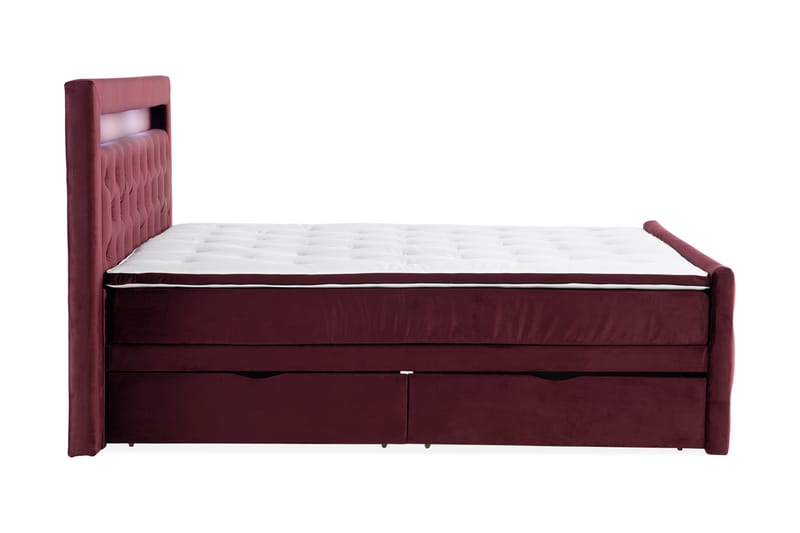 Francisco Sengepakke 160x200 med opbevaringsskuffe - Rød - Komplet sengepakke - Seng med opbevaring