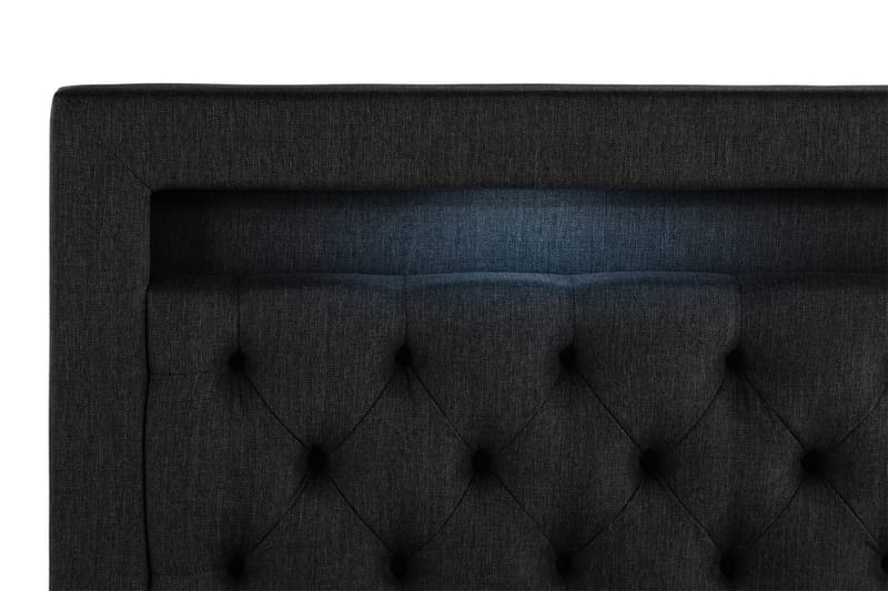 Francisco sengepakke 180x200 med opbevaring - Sort - Komplet sengepakke - Seng med opbevaring