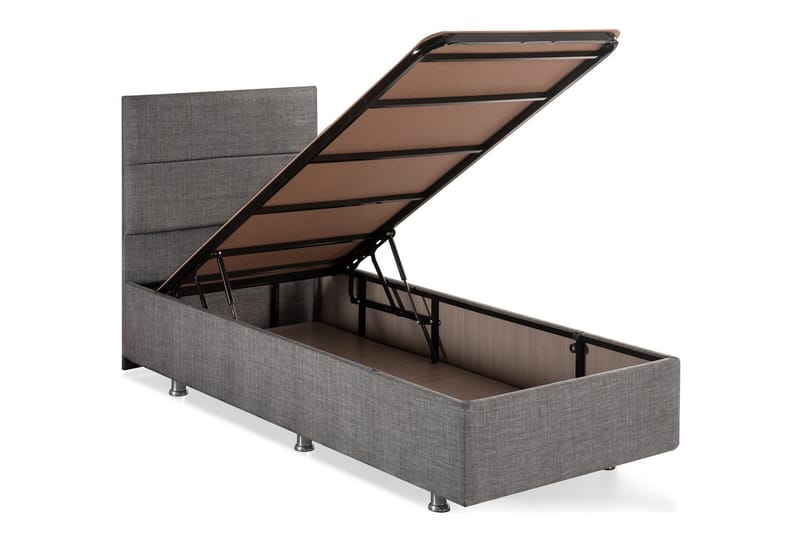 Froknial Opbevaringsseng 100x200 cm - Grå - Møbler - Senge - Seng med opbevaring