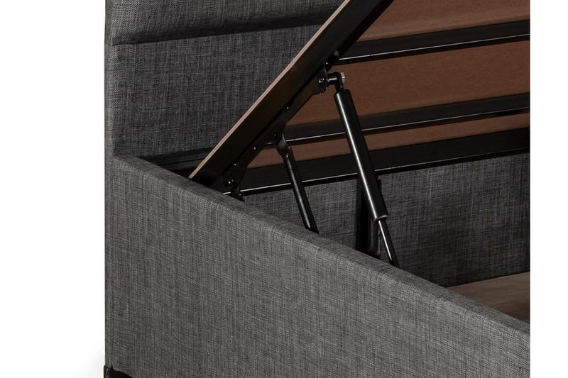 Froknial Opbevaringsseng 100x200 cm - Grå - Møbler - Senge - Seng med opbevaring