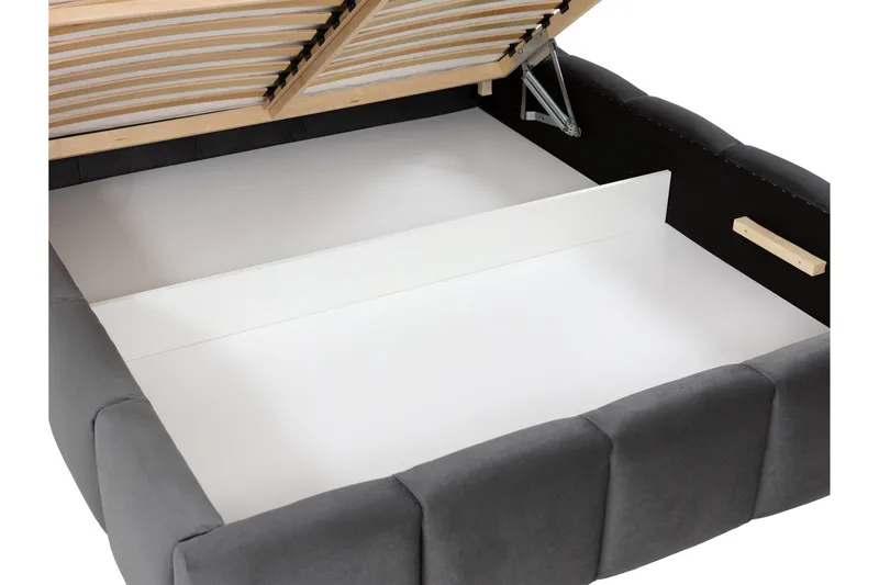 Gioia Opbevaringsseng 160x200 cm - Beige - Møbler - Senge - Seng med opbevaring