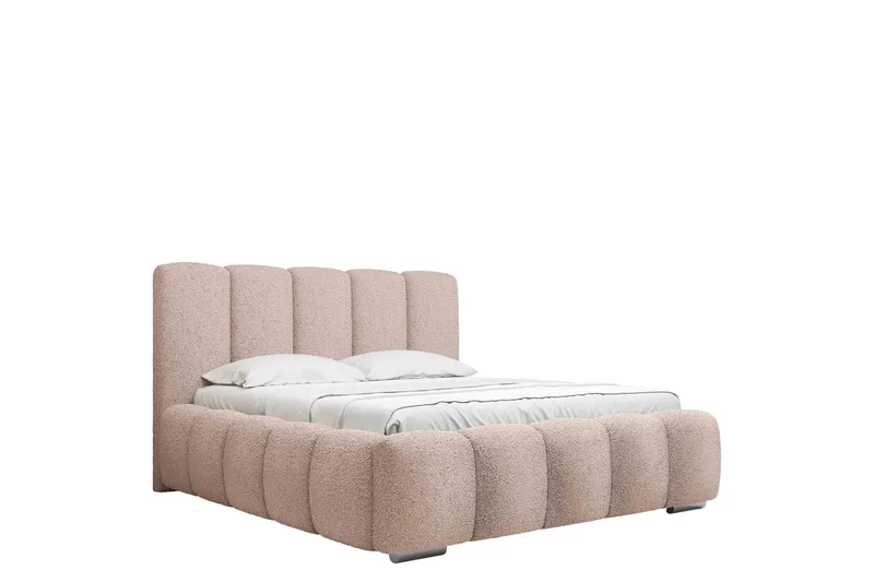 Gioia Opbevaringsseng 160x200 cm - Lyserød - Møbler - Senge - Seng med opbevaring