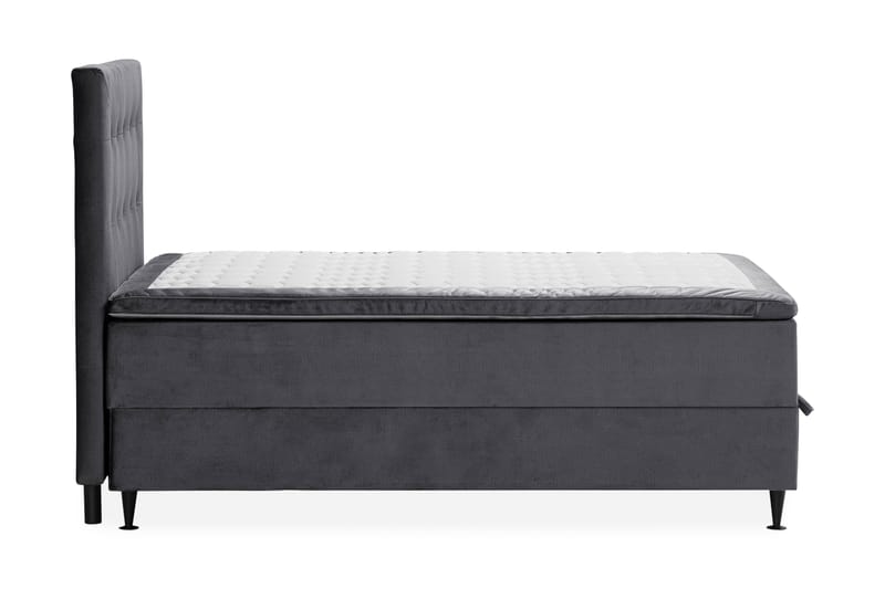 Happy Pluss sengepakke opbevaringsseng 140x200 - Mørkegrå - Komplet sengepakke - Seng med opbevaring