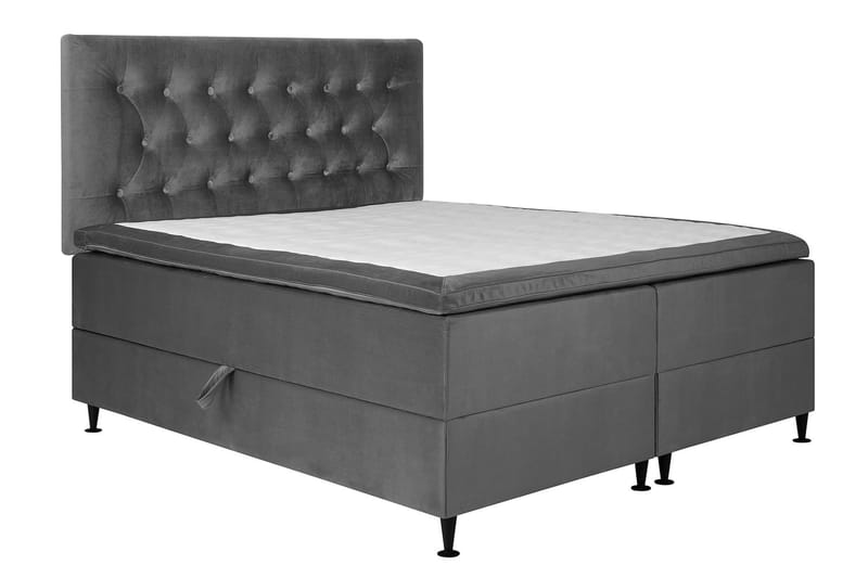 Happy Plus Sengepakke Opbevaringsseng 160x200 cm - Grå - Møbler - Senge - Boxmadras & boxseng