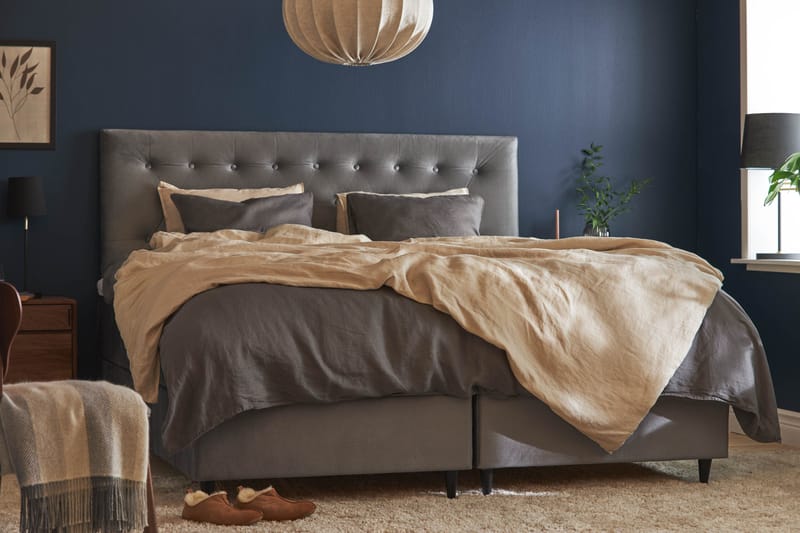 Happy Plus Sengepakke Opbevaringsseng 180x200 cm - Grå - Møbler - Senge - Boxmadras & boxseng