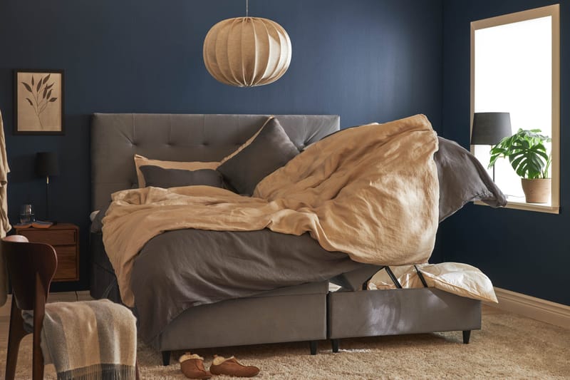 Happy Plus Sengepakke Opbevaringsseng 180x200 cm - Grå - Møbler - Senge - Boxmadras & boxseng