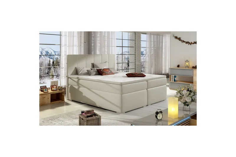 Komplett sängpaket kontinentalsäng Eltap Beige 140x200 DEL, undefined