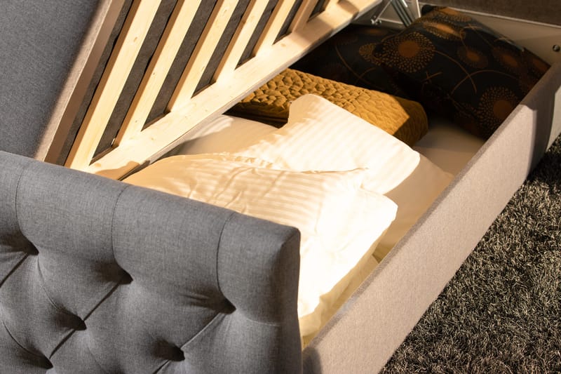 Kontinentalseng Cloud47 Francisco Sengepakke Grå Lift-up opbevaring - Møbler - Senge - Seng med opbevaring