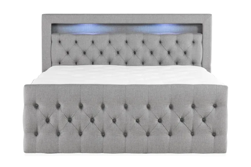 Kontinentalseng Cloud47 Francisco Sengepakke Grå Skuffer - Møbler - Senge - Seng med opbevaring