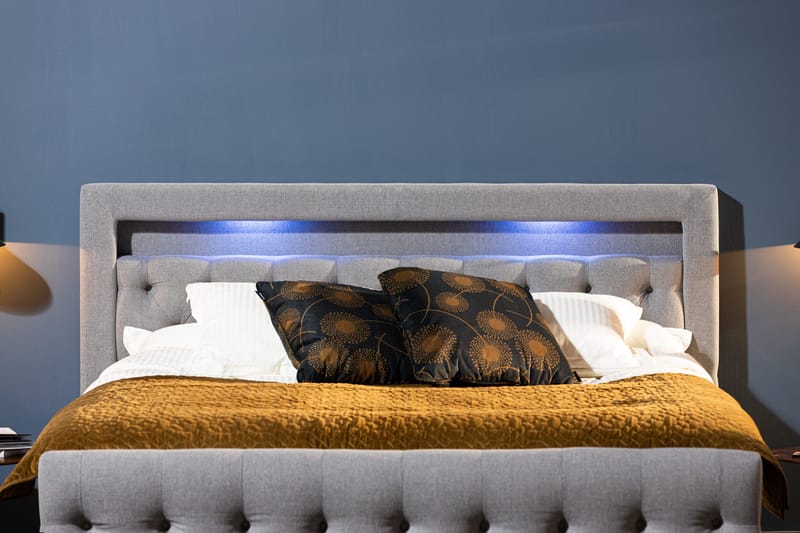 Kontinentalseng Cloud47 Francisco Sengepakke Grå Skuffer - Møbler - Senge - Seng med opbevaring