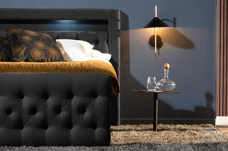 Kontinentalseng Cloud47 Francisco Sengepakke Sort Skuffer - Møbler - Senge - Seng med opbevaring