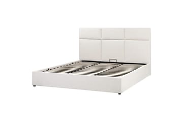 Seng med opbevaring Lagord - Off-white, Sort, 180x200 cm - Møbler - Senge - Sengeramme & sengestel