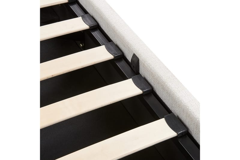 Seng med opbevaring Lagord - Off-white, Sort, 180x200 cm - Møbler - Senge - Sengeramme & sengestel