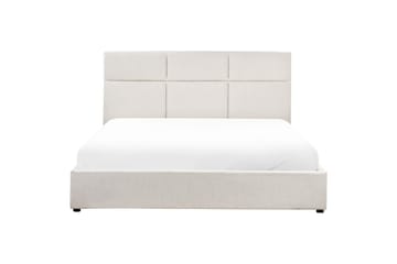 Seng med opbevaring Lagord - Off-white, Sort, 180x200 cm - Møbler - Senge - Sengeramme & sengestel