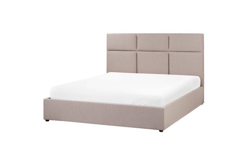 Seng med opbevaring Lagord - Taupe, sort, 160x200 cm - Møbler - Senge - Sengeramme & sengestel