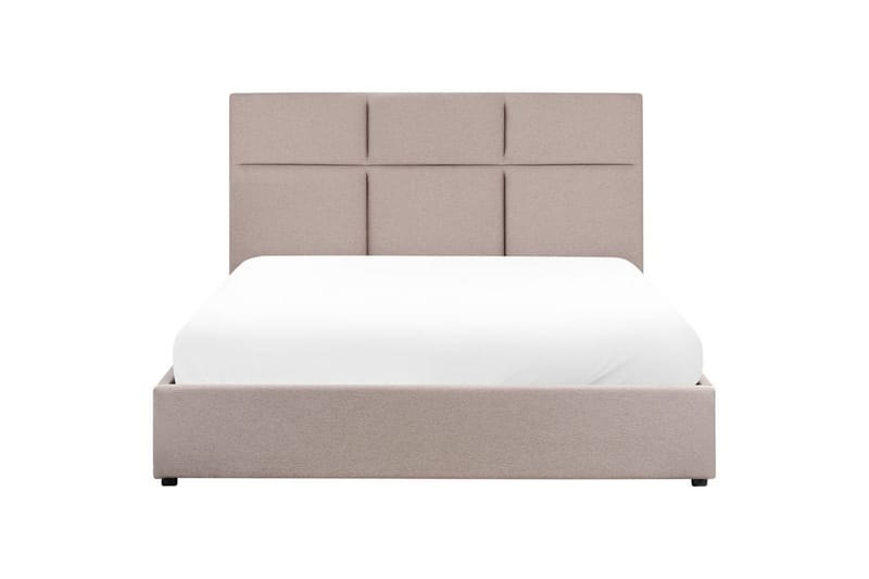 Seng med opbevaring Lagord - Taupe, sort, 160x200 cm - Møbler - Senge - Sengeramme & sengestel