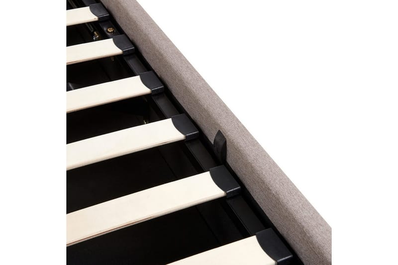 Seng med opbevaring Lagord - Taupe, sort, 160x200 cm - Møbler - Senge - Sengeramme & sengestel