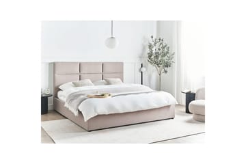 Seng med opbevaring Lagord - Taupe, sort, 180x200 cm - Møbler - Senge - Sengeramme & sengestel