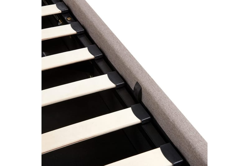 Seng med opbevaring Lagord - Taupe, sort, 180x200 cm - Møbler - Senge - Sengeramme & sengestel