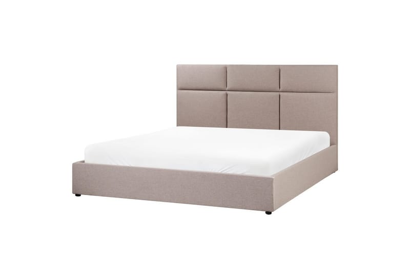 Seng med opbevaring Lagord - Taupe, sort, 180x200 cm - Møbler - Senge - Sengeramme & sengestel