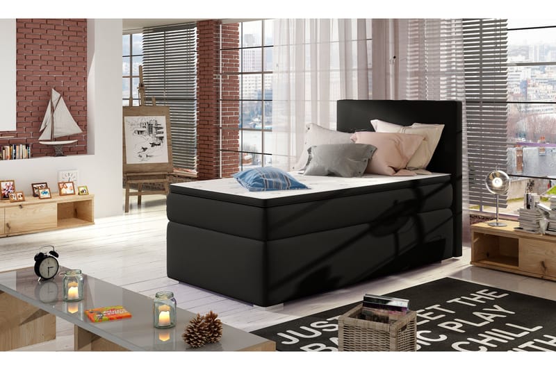 Larrimbe Oppbevaringsseng 90x200 cm Højre, Sort