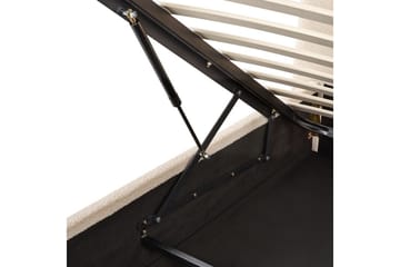 Seng med opbevaring Lavaur - Beige/Bouclé, Beige/bouclé, 180x200 cm - Møbler - Senge - Sengeramme & sengestel