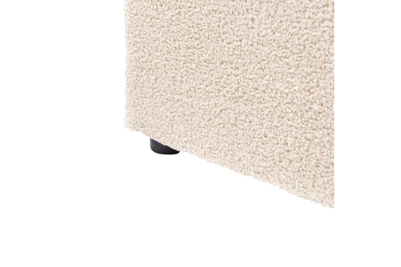 Seng med opbevaring Lavaur - Beige/Bouclé, Beige/bouclé, 180x200 cm - Møbler - Senge - Sengeramme & sengestel