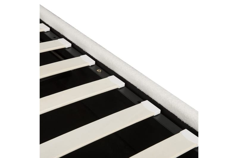 Seng med opbevaring Lavaur - Hvid/Bouclé, 160x200 cm - Møbler - Senge - Sengeramme & sengestel