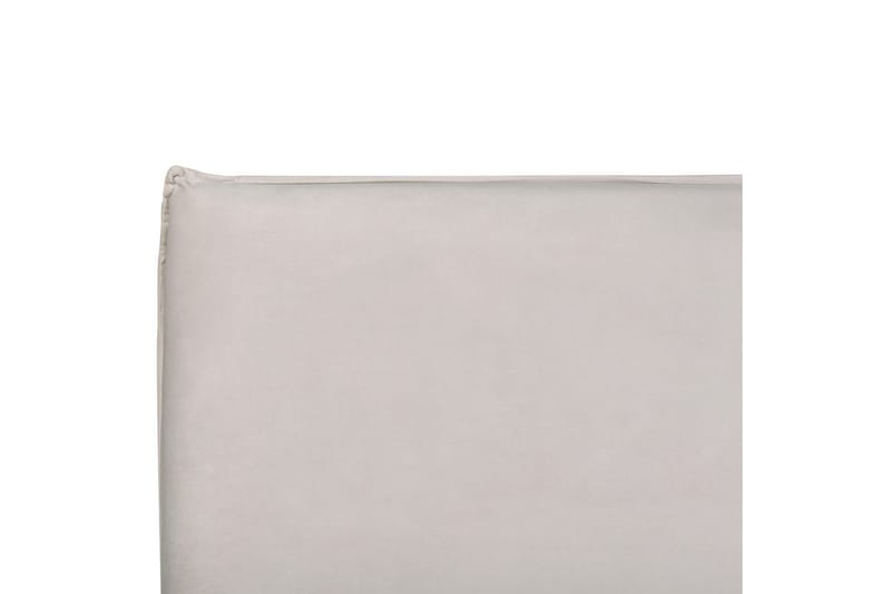 Seng med opbevaring Lavaur - Hvid/Fløjl, 160x200 cm - Møbler - Senge - Sengeramme & sengestel