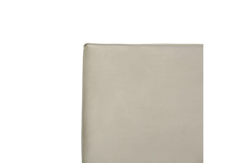 Seng med opbevaring Lavaur - Taupe/Fløjl, 180x200 cm - Møbler - Senge - Sengeramme & sengestel