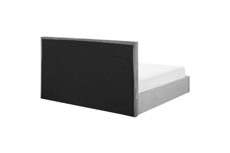 Seng med opbevaring Lorient - Grå/Fløjl, Grå/fløjl, 140x200 cm - Møbler - Senge - Sengeramme & sengestel