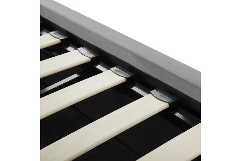 Seng med opbevaring Lorient - Grå/Fløjl, Grå/fløjl, 140x200 cm - Møbler - Senge - Sengeramme & sengestel