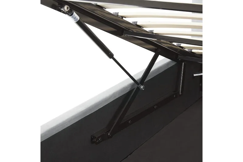 Seng med opbevaring Lorient - Grå/Fløjl, Grå/fløjl, 160x200 cm - Møbler - Senge - Sengeramme & sengestel