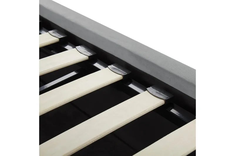 Seng med opbevaring Lorient - Grå/Fløjl, Grå/fløjl, 160x200 cm - Møbler - Senge - Sengeramme & sengestel