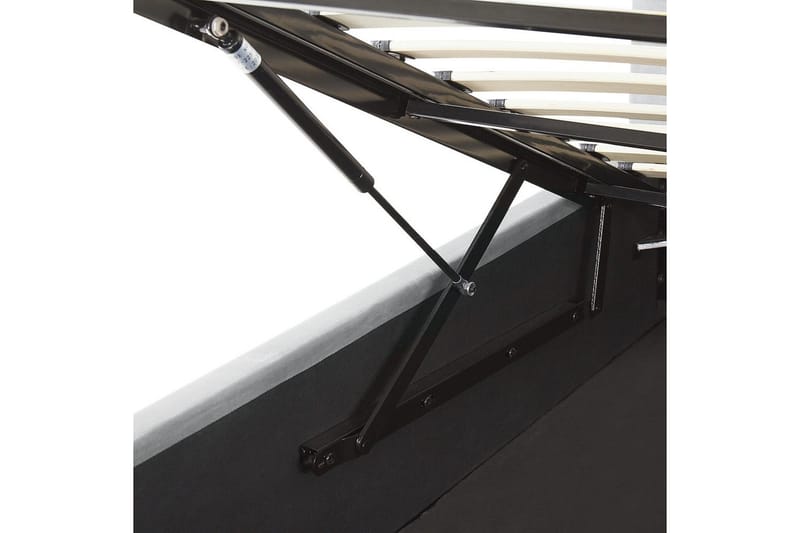 Seng med opbevaring Lorient - Grå/Fløjl, Grå/fløjl, 180x200 cm - Møbler - Senge - Sengeramme & sengestel