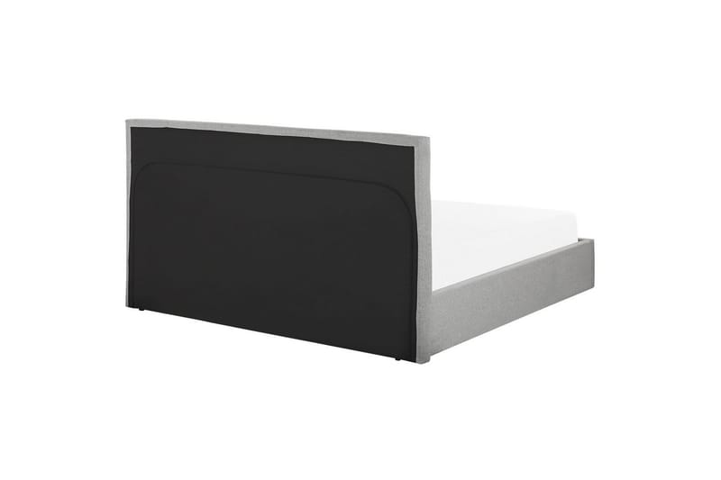 Seng med opbevaring Lorient - Grå/Polyester, Grå/polyester, 140x200 cm - Møbler - Senge - Sengeramme & sengestel