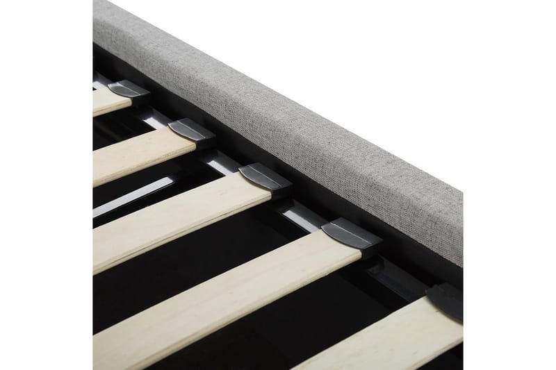 Seng med opbevaring Lorient - Grå/Polyester, Grå/polyester, 160x200 cm - Møbler - Senge - Sengeramme & sengestel