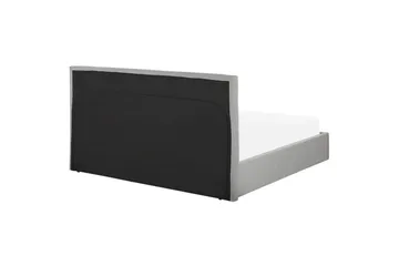 Seng med opbevaring Lorient - Grå/Polyester, Grå/polyester, 180x200 cm - Møbler - Senge - Sengeramme & sengestel