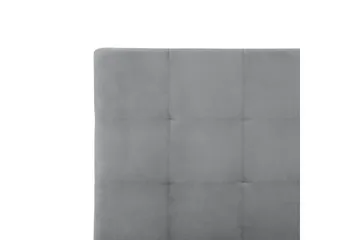 Seng med opbevaring Lorient - Grå/velour, 160x200 cm - Møbler - Senge - Sengeramme & sengestel