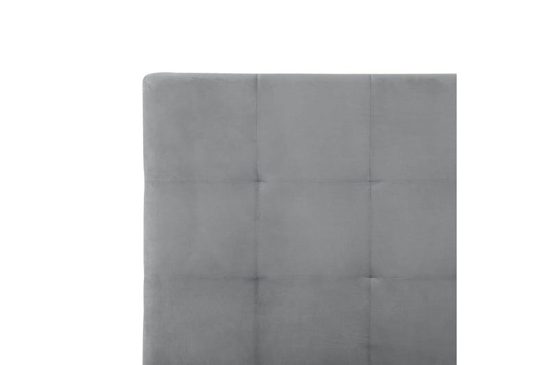 Seng med opbevaring Lorient - Grå/velour, 160x200 cm - Møbler - Senge - Sengeramme & sengestel