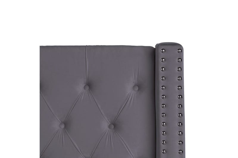 Seng med opbevaring Lubbon - Grå, sølv, 140x200 cm - Møbler - Senge - Sengeramme & sengestel