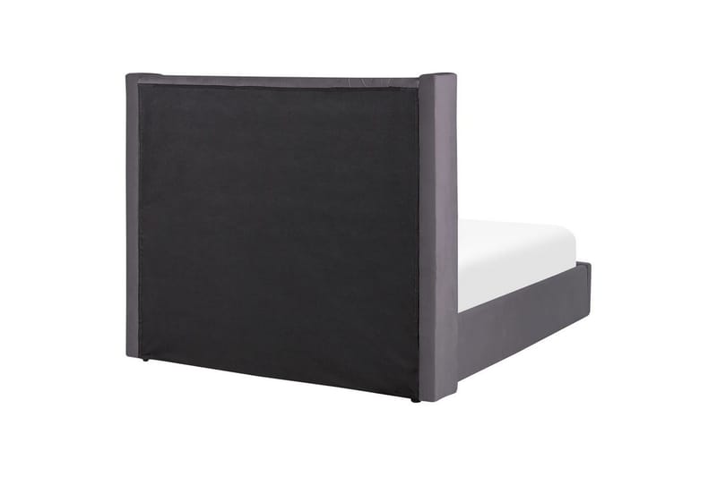 Seng med opbevaring Lubbon - Grå, sølv, 140x200 cm - Møbler - Senge - Sengeramme & sengestel