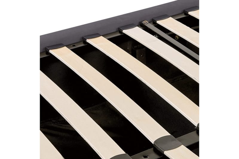 Seng med opbevaring Lubbon - Grå, sølv, 140x200 cm - Møbler - Senge - Sengeramme & sengestel