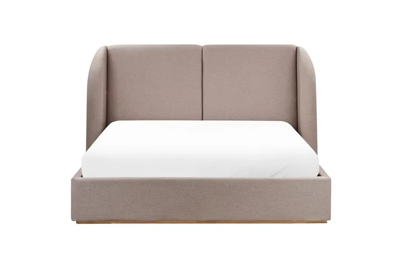 Seng med opbevaring Monestier - Beige, 160x200 cm - Møbler - Senge - Sengeramme & sengestel