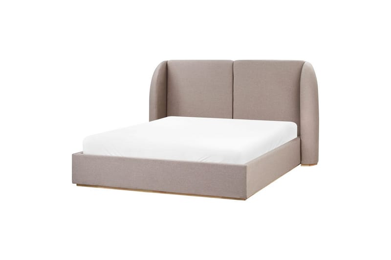 Seng med opbevaring Monestier - Beige, 160x200 cm - Møbler - Senge - Sengeramme & sengestel