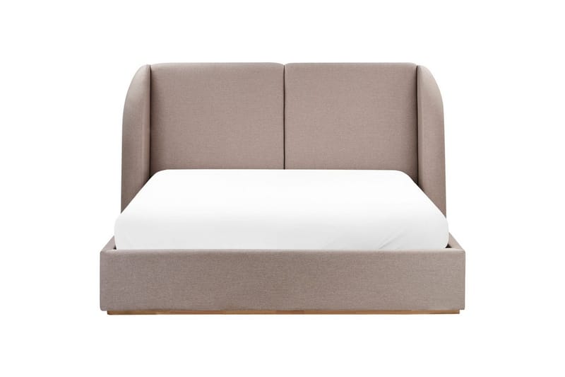 Seng med opbevaring Monestier - Beige, 160x200 cm - Møbler - Senge - Sengeramme & sengestel