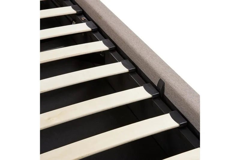 Seng med opbevaring Monestier - Beige, 160x200 cm - Møbler - Senge - Sengeramme & sengestel